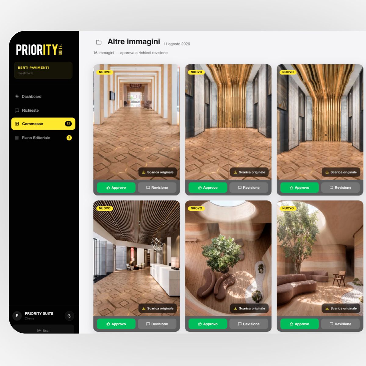 Portale cliente — Priority Suite